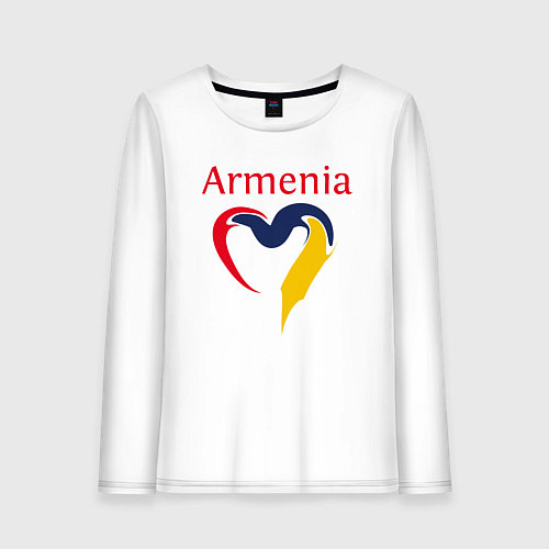 Женский лонгслив Armenia Heart / Белый – фото 1