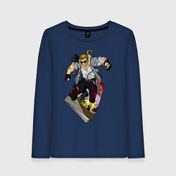 Лонгслив хлопковый женский Comix Zone, цвет: тёмно-синий