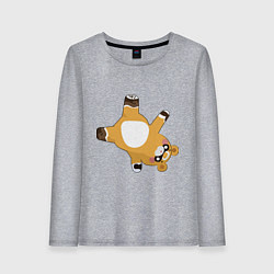 Лонгслив хлопковый женский Гоба, цвет: меланж