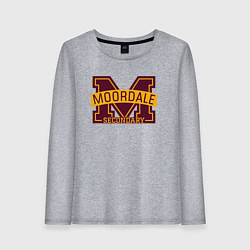 Лонгслив хлопковый женский Школа Мурдейла Половое Воспитание, цвет: меланж