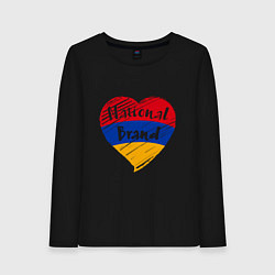 Лонгслив хлопковый женский Armenian Brand, цвет: черный