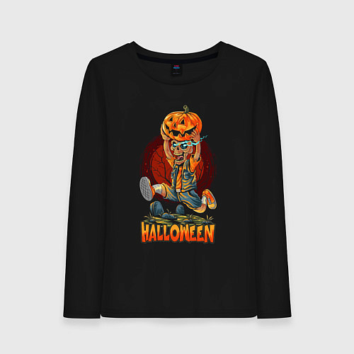 Женский лонгслив Halloween / Черный – фото 1