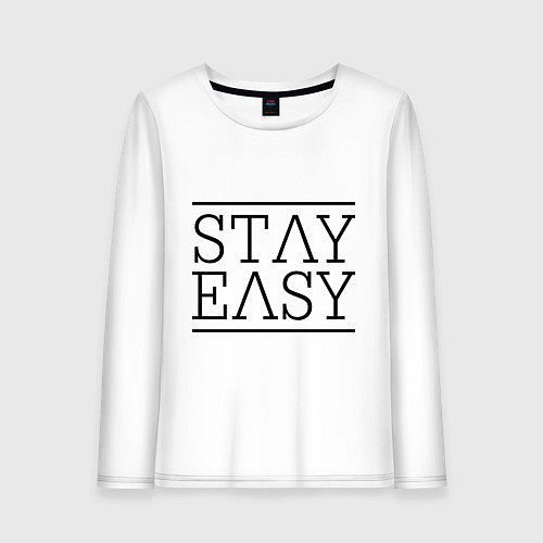 Женский лонгслив Stay easy / Белый – фото 1