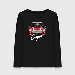 Лонгслив хлопковый женский Авто Mini Cooper, цвет: черный