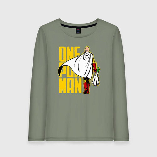 Женский лонгслив Сайтама возвращается из супермаркета One Punch-Man / Авокадо – фото 1