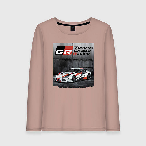 Женский лонгслив Toyota Gazoo Racing Team / Пыльно-розовый – фото 1