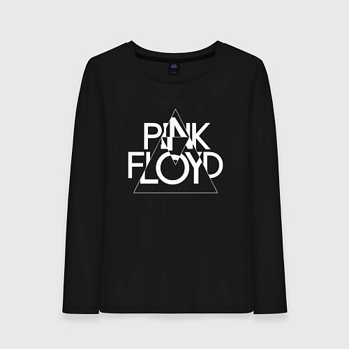 Женский лонгслив PINK FLOYD LOGO ПИНК ФЛОЙД ЛОГОТИП / Черный – фото 1