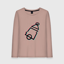 Лонгслив хлопковый женский Logo Squid Game, цвет: пыльно-розовый