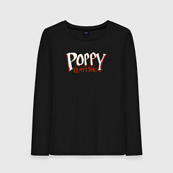 Лонгслив хлопковый женский Poppy Playtime Logo, цвет: черный