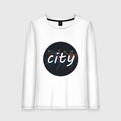 Лонгслив хлопковый женский Стиль города, цвет: белый