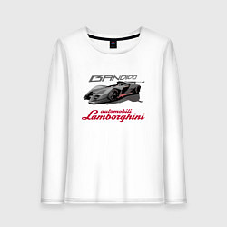 Лонгслив хлопковый женский Lamborghini Bandido concept, цвет: белый