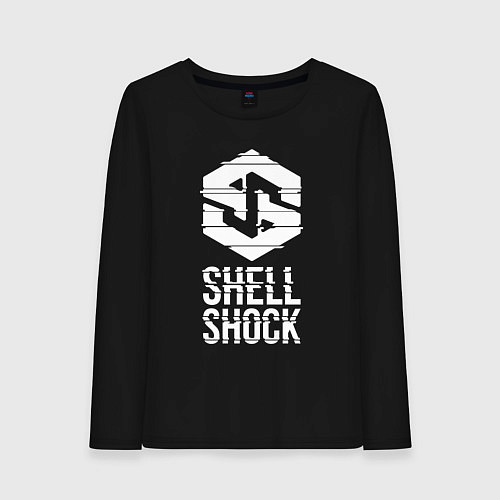 Женский лонгслив SHLSHK Glitched Logo Collection / Черный – фото 1