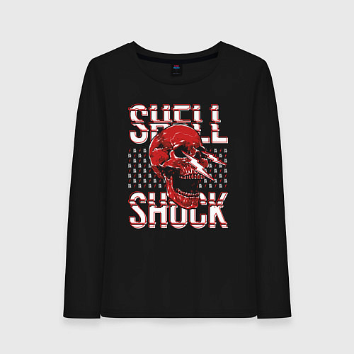 Женский лонгслив SHLSHK Skull Collection / Черный – фото 1