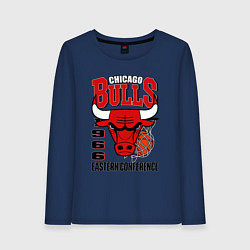 Лонгслив хлопковый женский Chicago Bulls NBA, цвет: тёмно-синий