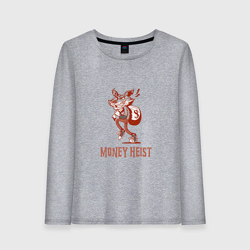 Женский лонгслив Money Heist Wolf / Меланж – фото 1