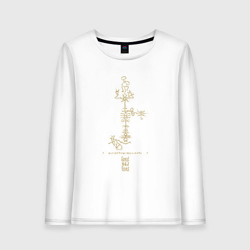Женский лонгслив Бестиарий Лавкрафта - Великие Древние / Белый – фото 1