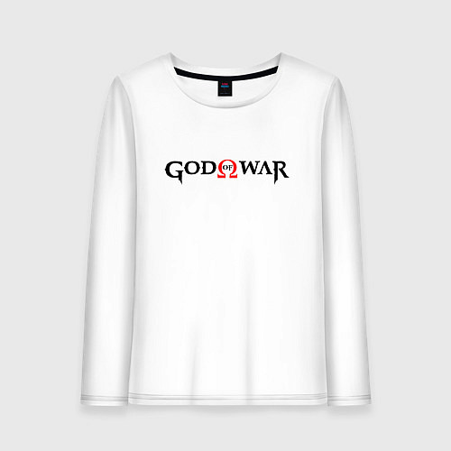 Женский лонгслив GOD OF WAR LOGO BLACK RED / Белый – фото 1