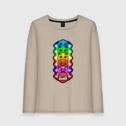 Женский лонгслив Geometry Dash: Smiles