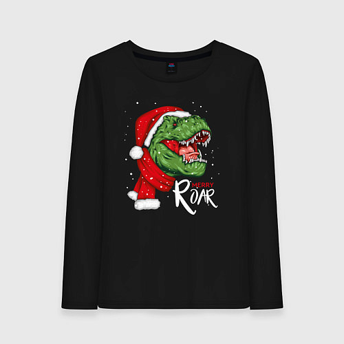 Женский лонгслив T-rex Merry Roar / Черный – фото 1