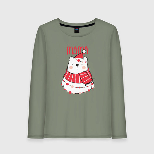 Женский лонгслив Family Mama Bear / Авокадо – фото 1