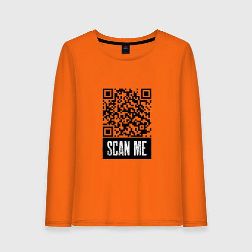 Женский лонгслив QR Scan / Оранжевый – фото 1