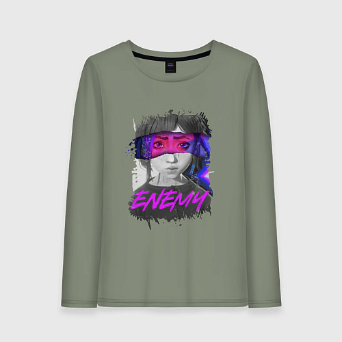 Женский лонгслив Everywere My Enemy / Авокадо – фото 1