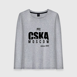 Лонгслив хлопковый женский CSKA since 1911, цвет: меланж