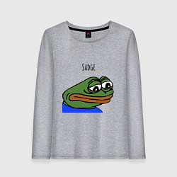 Лонгслив хлопковый женский Pepe Sadge, цвет: меланж