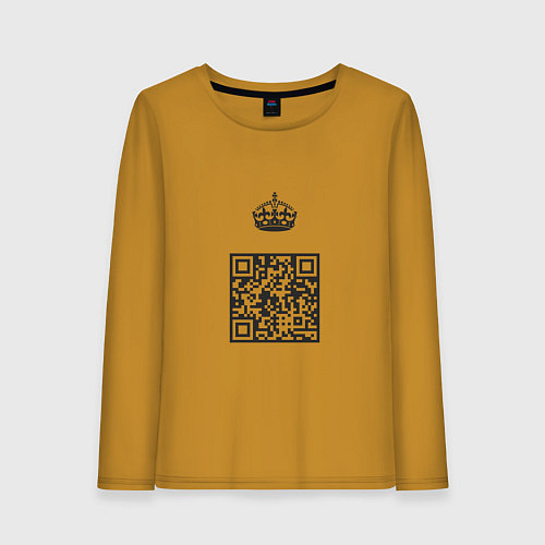 Женский лонгслив QR King / Горчичный – фото 1