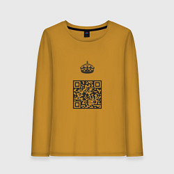 Лонгслив хлопковый женский QR King, цвет: горчичный