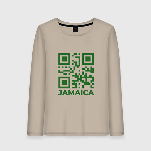 Женский лонгслив QR Jamaica / Миндальный – фото 1