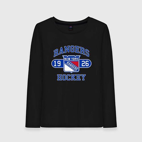 Женский лонгслив Нью Йорк Рейнджерс, New York Rangers / Черный – фото 1