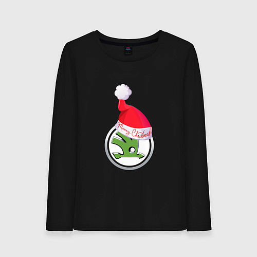 Женский лонгслив Skoda Merry Christmas / Черный – фото 1