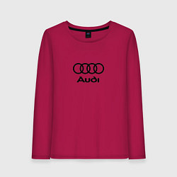 Лонгслив хлопковый женский Audi, цвет: маджента