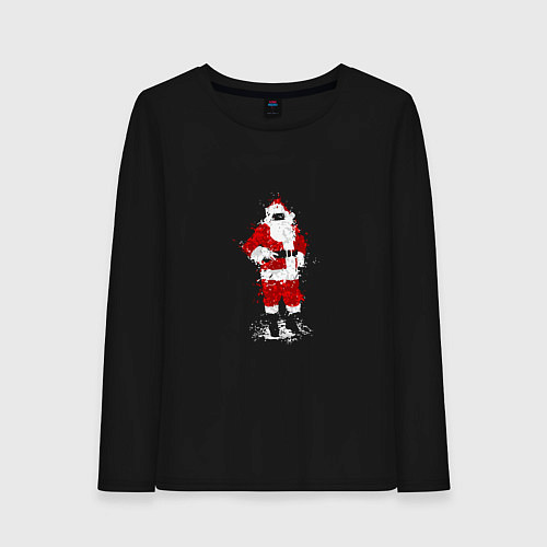 Женский лонгслив My Santa / Черный – фото 1