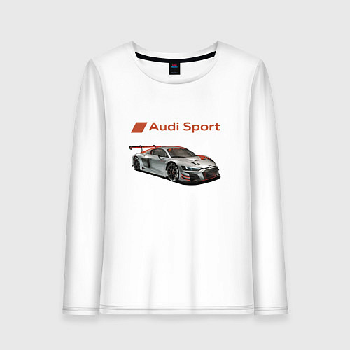 Женский лонгслив Audi sport - racing team / Белый – фото 1