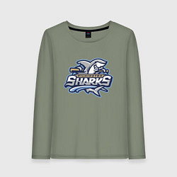 Женский лонгслив Wilmington sharks -baseball team