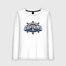 Лонгслив хлопковый женский Lake County Captains - baseball team, цвет: белый