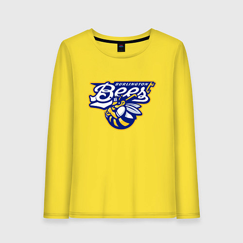 Женский лонгслив Burlington Bees - baseball team / Желтый – фото 1