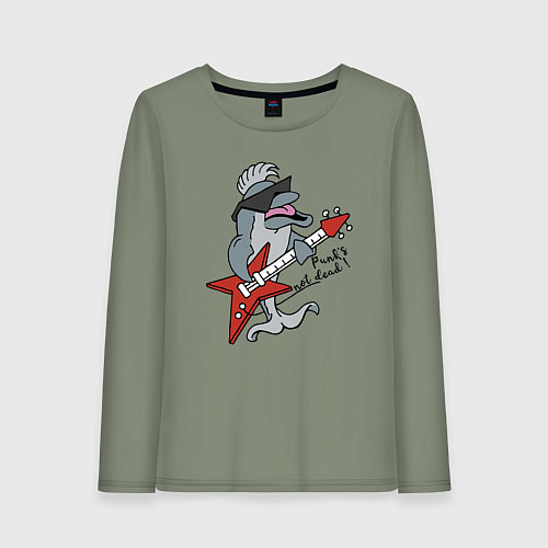 Женский лонгслив Punks not dead! / Авокадо – фото 1