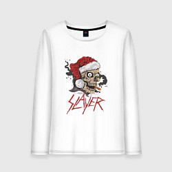 Женский лонгслив SLAYER SKULL SANTA NEW YEAR