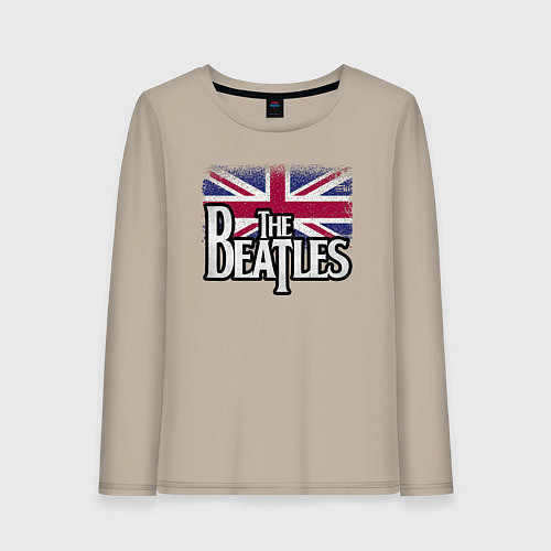 Женский лонгслив The Beatles Great Britain Битлз / Миндальный – фото 1