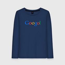 Лонгслив хлопковый женский Гоголь Googol, цвет: тёмно-синий