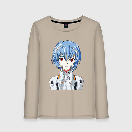 Женский лонгслив Neon Genesis Evangelion Рей / Миндальный – фото 1
