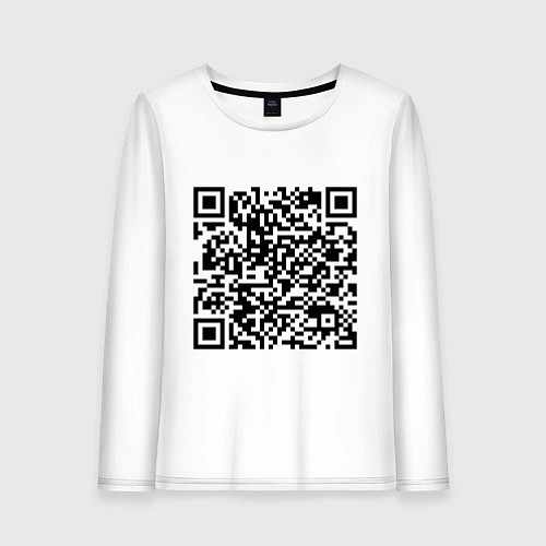Женский лонгслив QR-код Скала Джонсон / Белый – фото 1