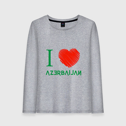 Женский лонгслив Love Azerbaijan / Меланж – фото 1