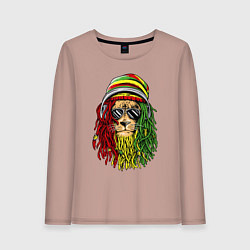 Лонгслив хлопковый женский Rasta lioN, цвет: пыльно-розовый