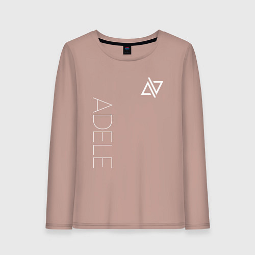 Женский лонгслив Adele - Logo / Пыльно-розовый – фото 1