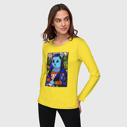 Лонгслив хлопковый женский Ромеро Бритто Mona Cat, цвет: желтый — фото 2
