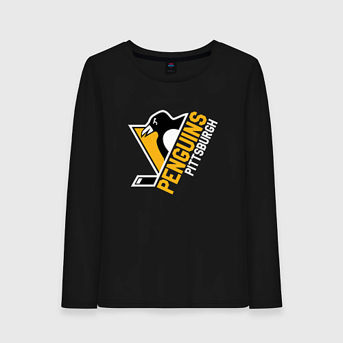 Женский лонгслив Pittsburgh Penguins Питтсбург Пингвинз / Черный – фото 1